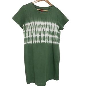 Vince Camuto tie-dyed green t-shirt dress cover up size small